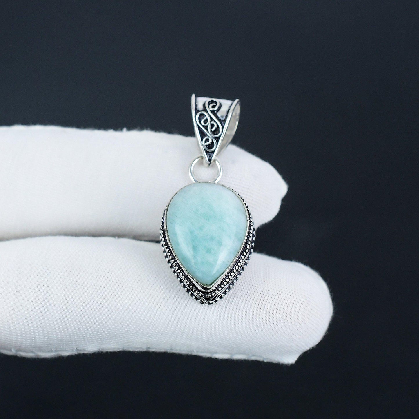 Green Amazonite Gemstone Pendant