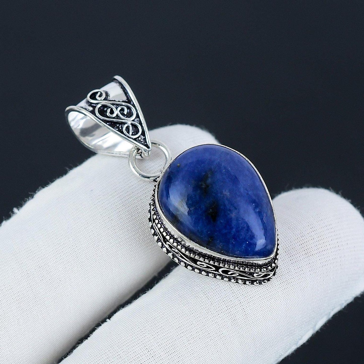 Blue Lapis Lazuli Gemstone Pendant
