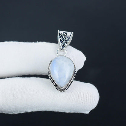 Rainbow Moonstone Gemstone Pendant