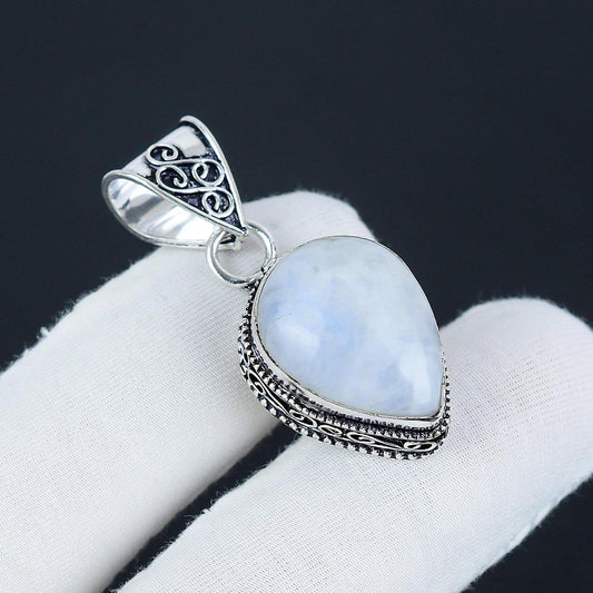 Rainbow Moonstone Gemstone Pendant