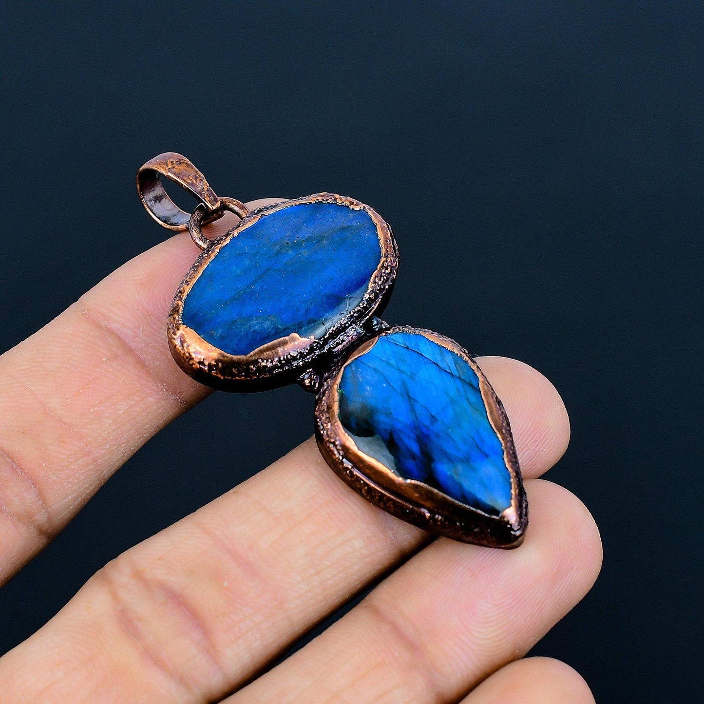 Blue Labradorite Gemstone Pendant