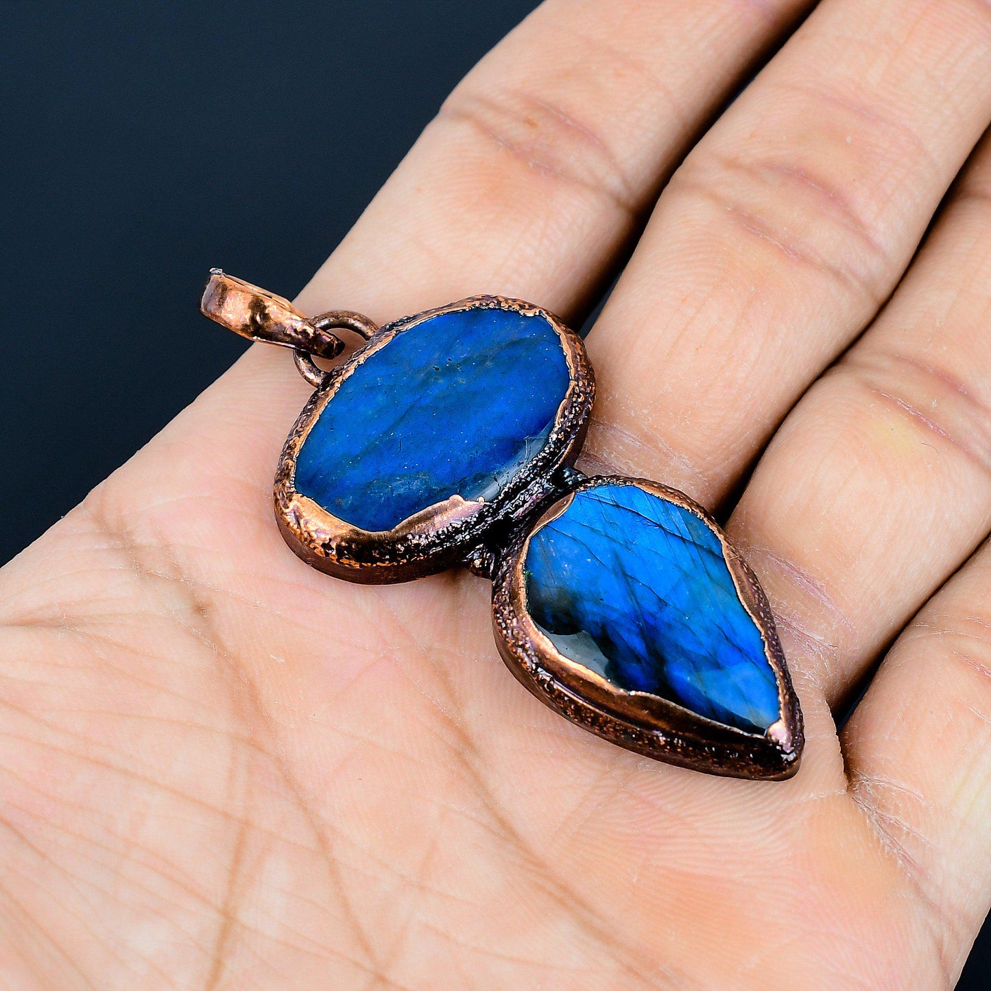 Blue Labradorite Gemstone Pendant