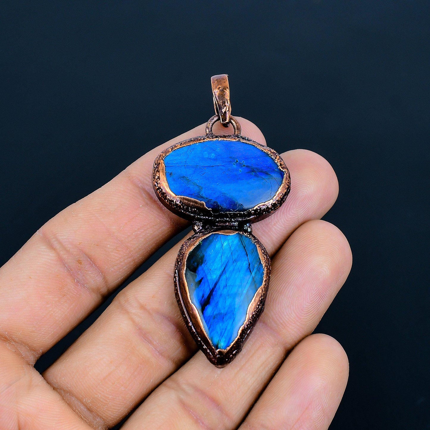 Blue Labradorite Gemstone Pendant