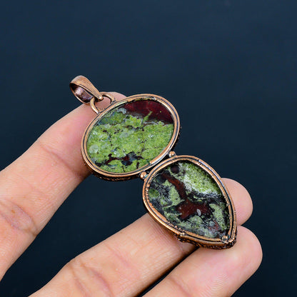 Green Dragon Bloodstone Gemstone Pendant