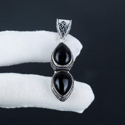 Black Onyx Gemstone Pendant