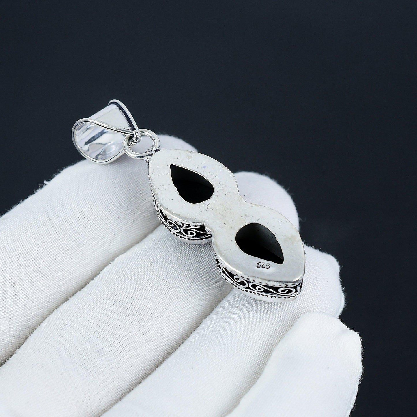 Black Onyx Gemstone Pendant