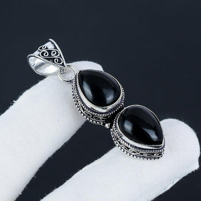 Black Onyx Gemstone Pendant