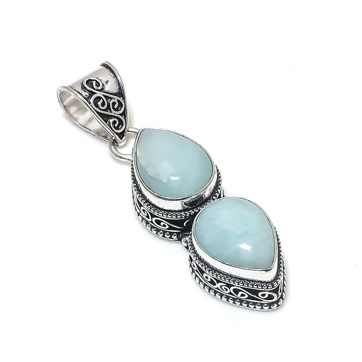 Blue-Green Amazonite Gemstone Pendant