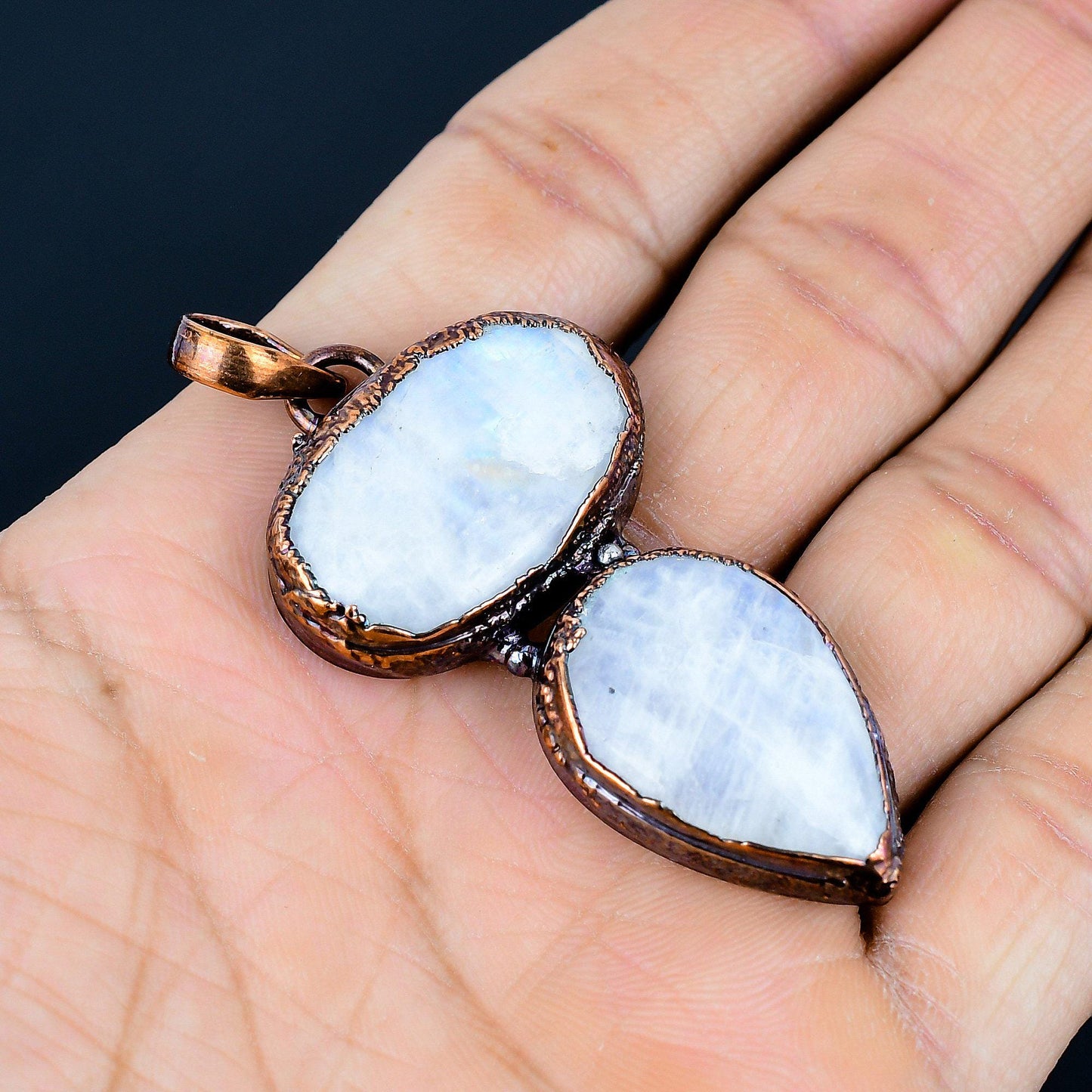 Rainbow Moonstone Gemstone Pendant