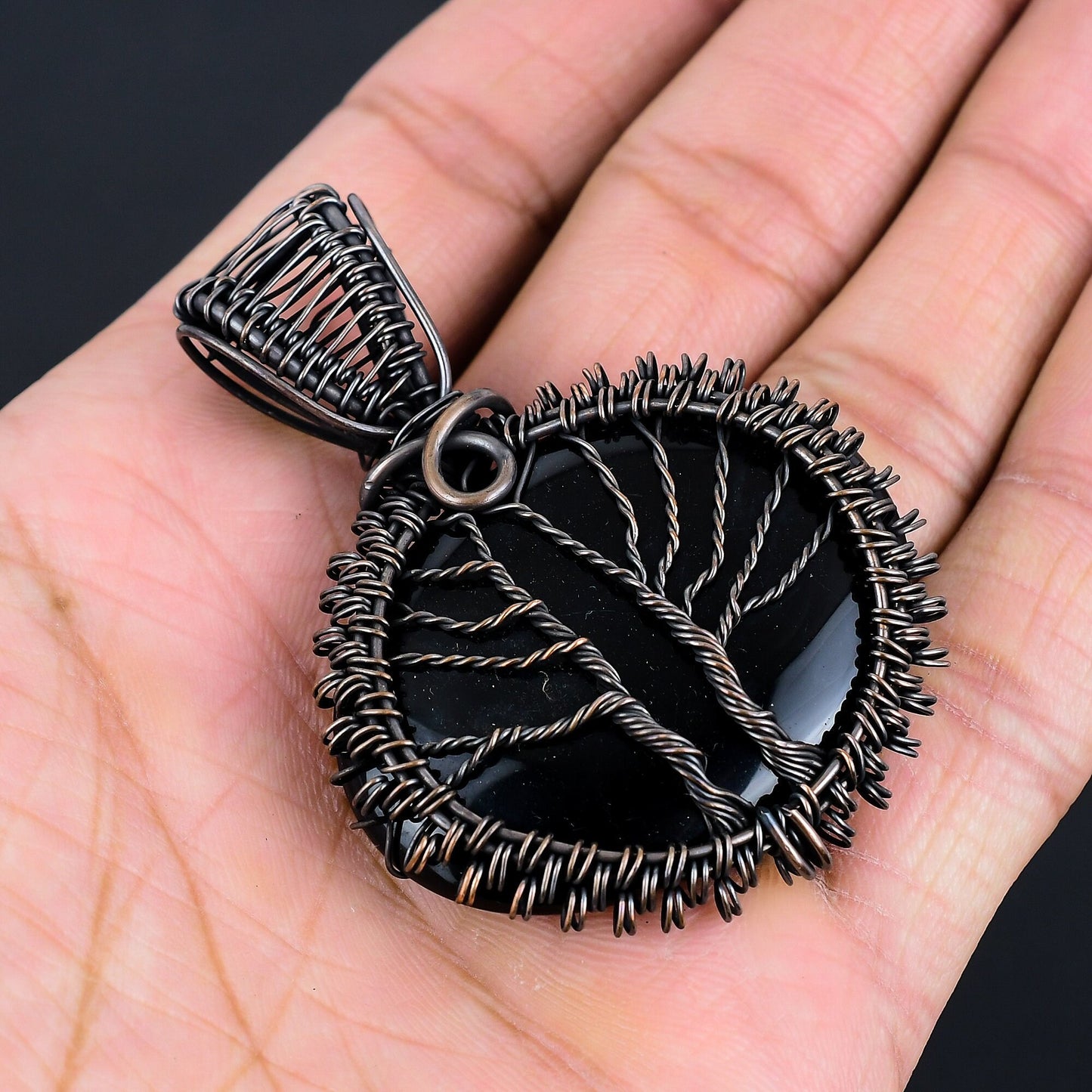 Black Onyx Gemstone Pendant
