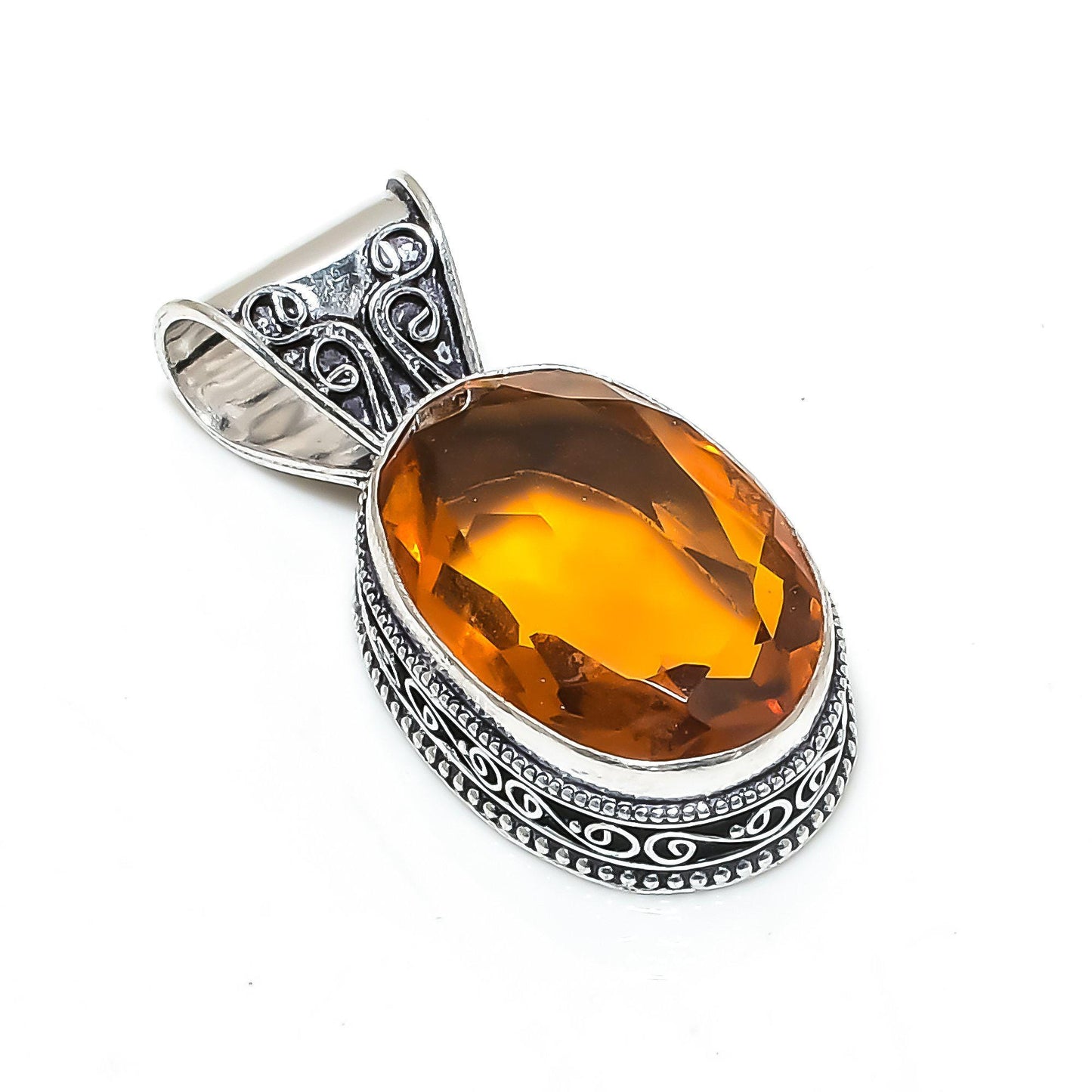 Honey Topaz Gemstone Pendant