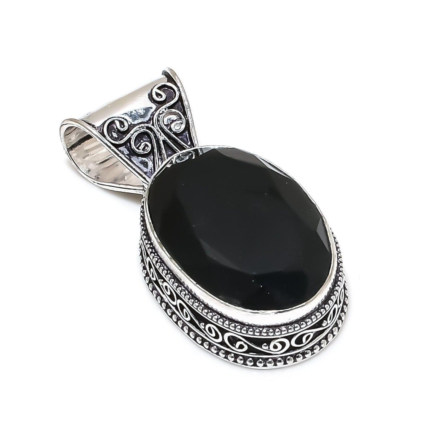 Black Onyx Gemstone Pendant