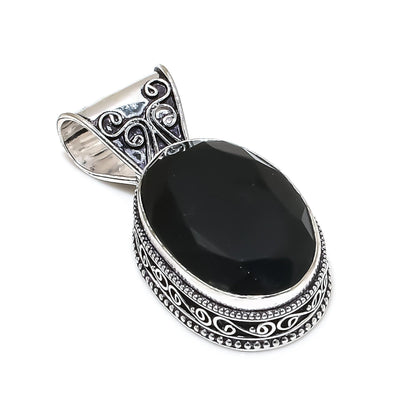 Black Onyx Gemstone Pendant