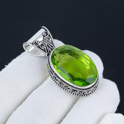Green Peridot Gemstone Pendant
