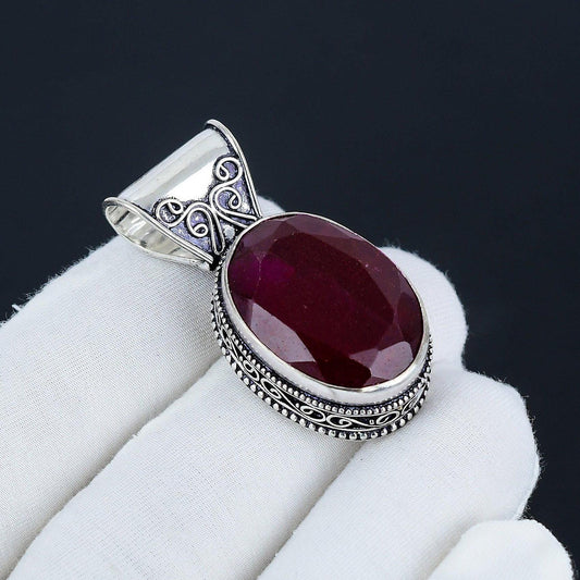 Red Ruby Gemstone Pendant