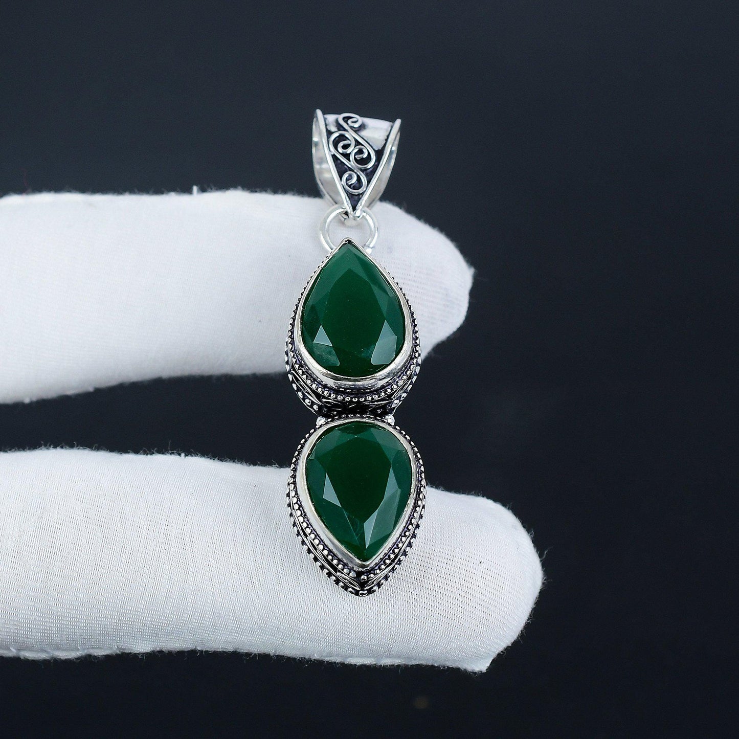 Green Emerald Gemstone Pendant