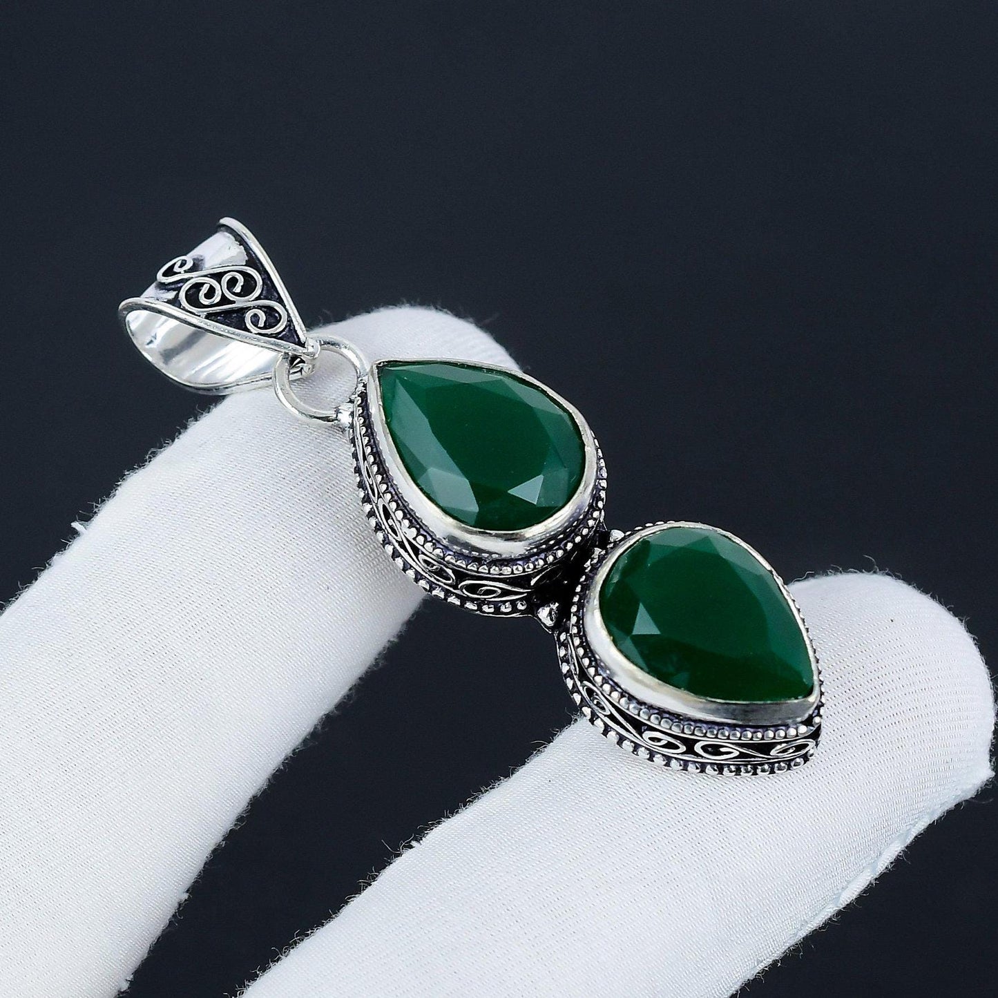 Green Emerald Gemstone Pendant