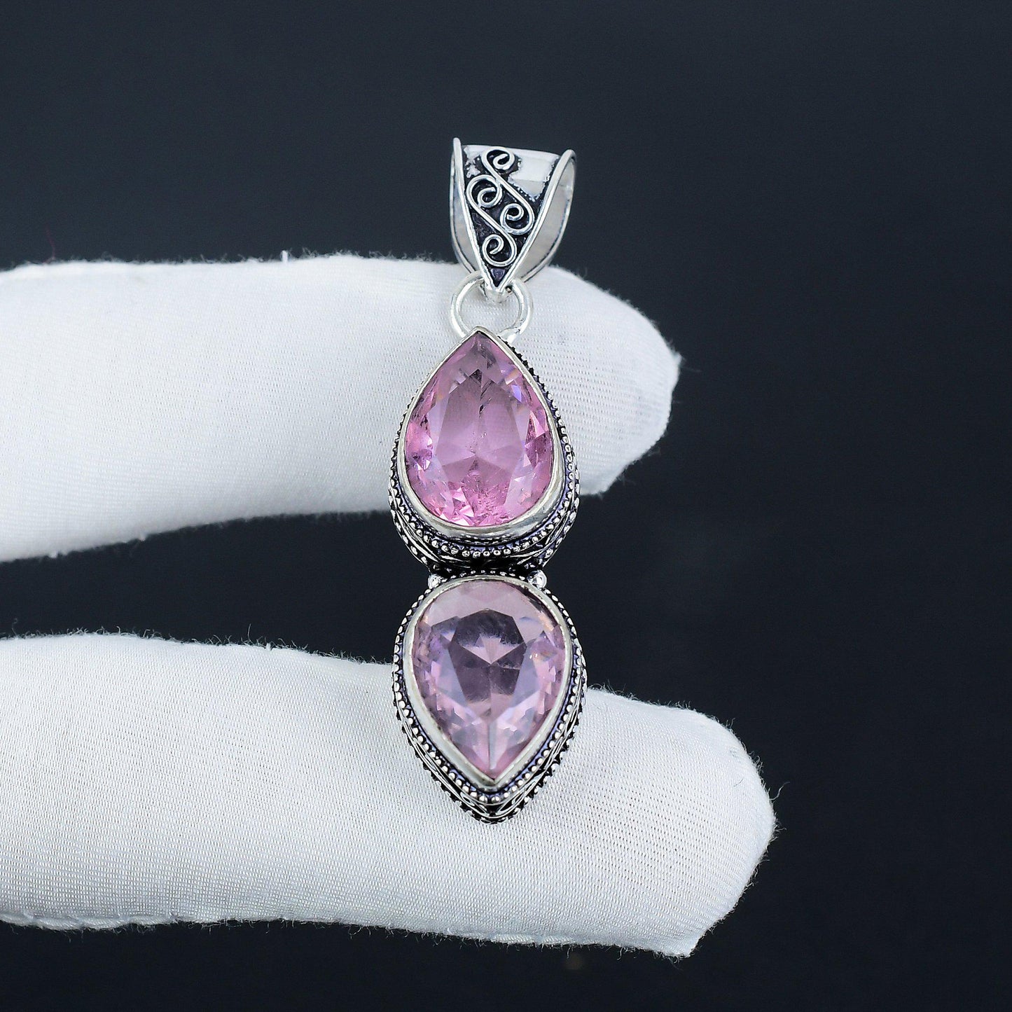 Pink Kunzite Gemstone Pendant