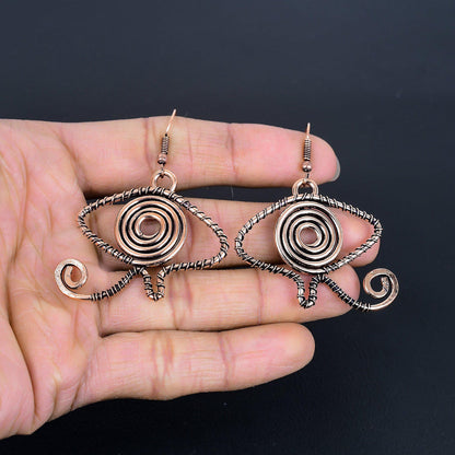 Blue Evil Eye Gemstone Earrings