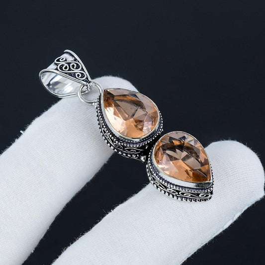 Pink Morganite Gemstone Pendant