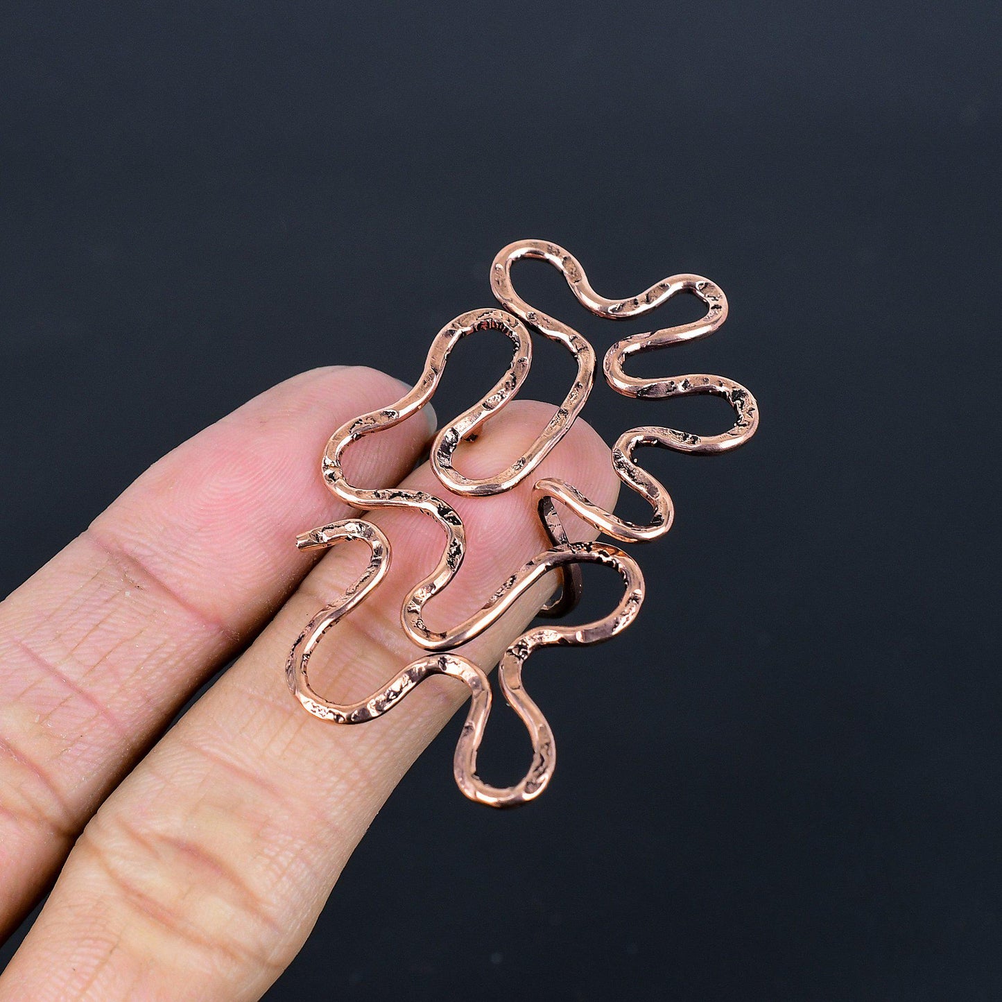 Copper Gemstone Hammered Ring
