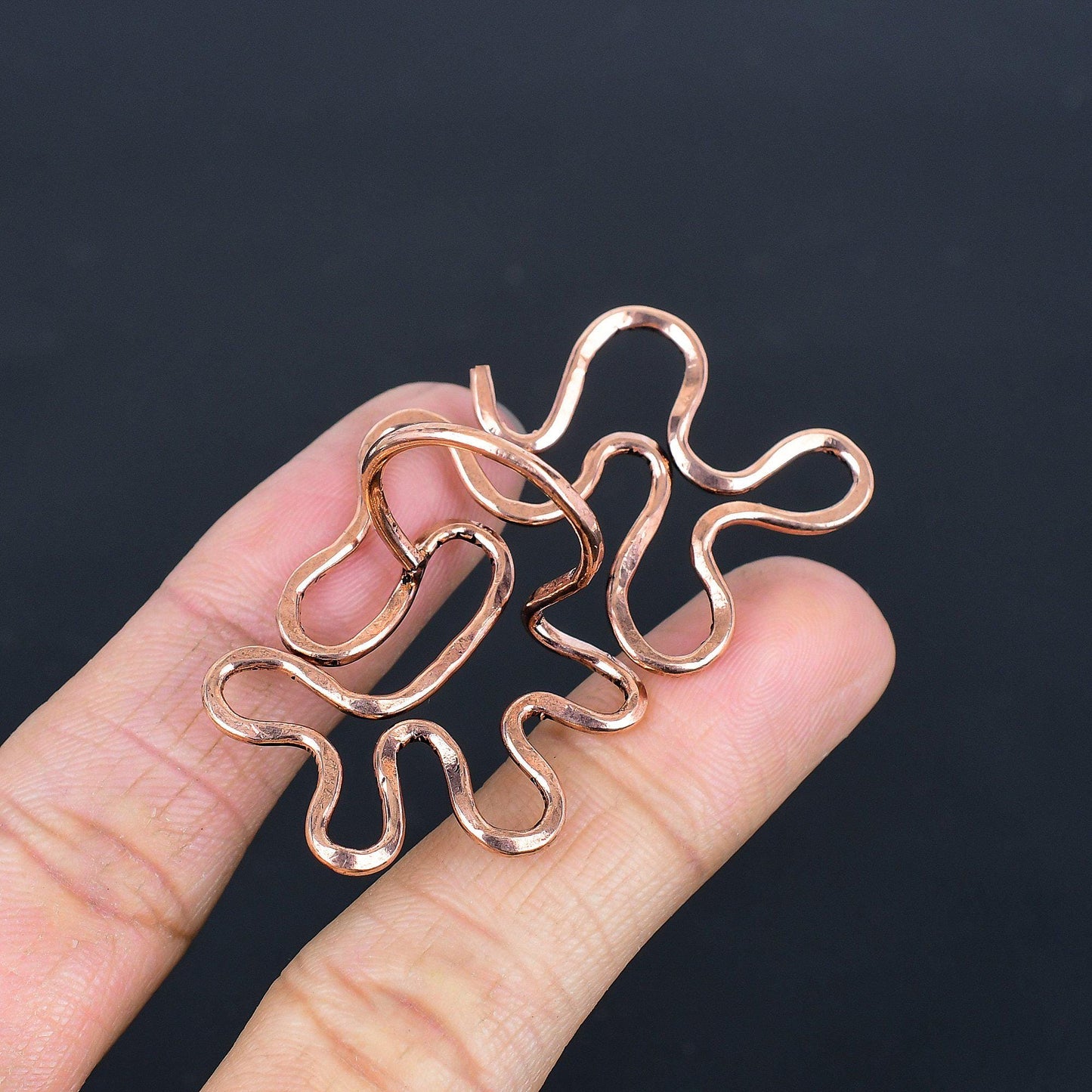 Copper Gemstone Hammered Ring