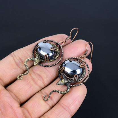 Black Shungite Gemstone Earrings