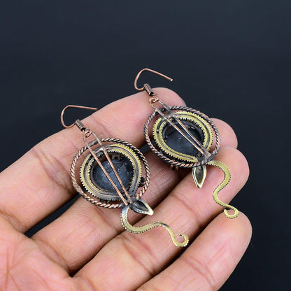 Black Shungite Gemstone Earrings