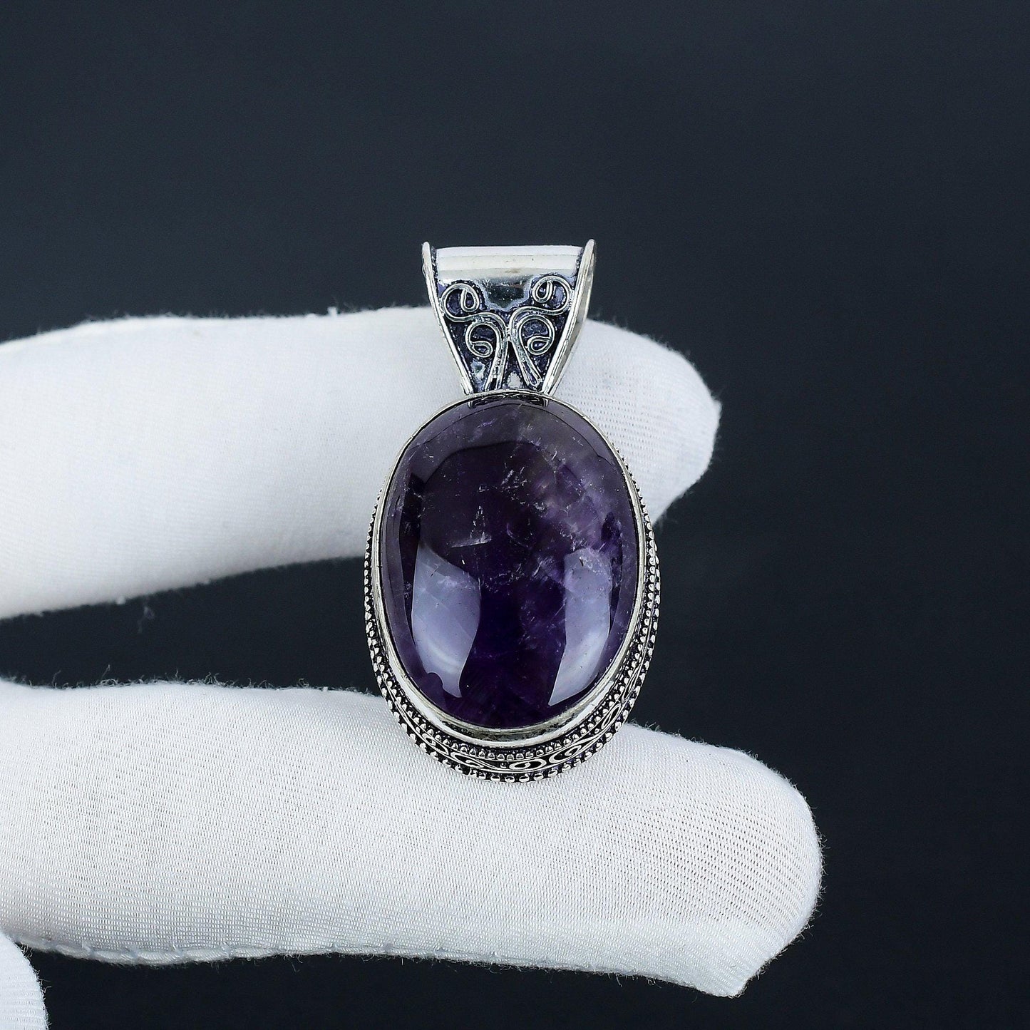 Purple Amethyst Gemstone Pendant