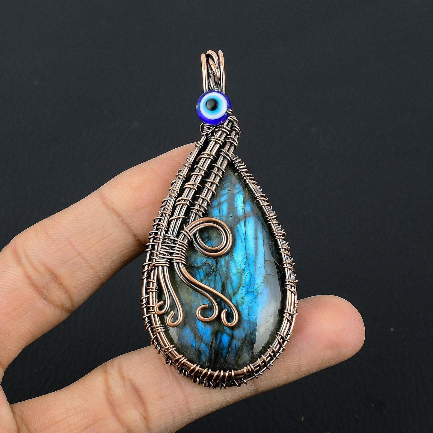 Blue Labradorite Gemstone Pendant