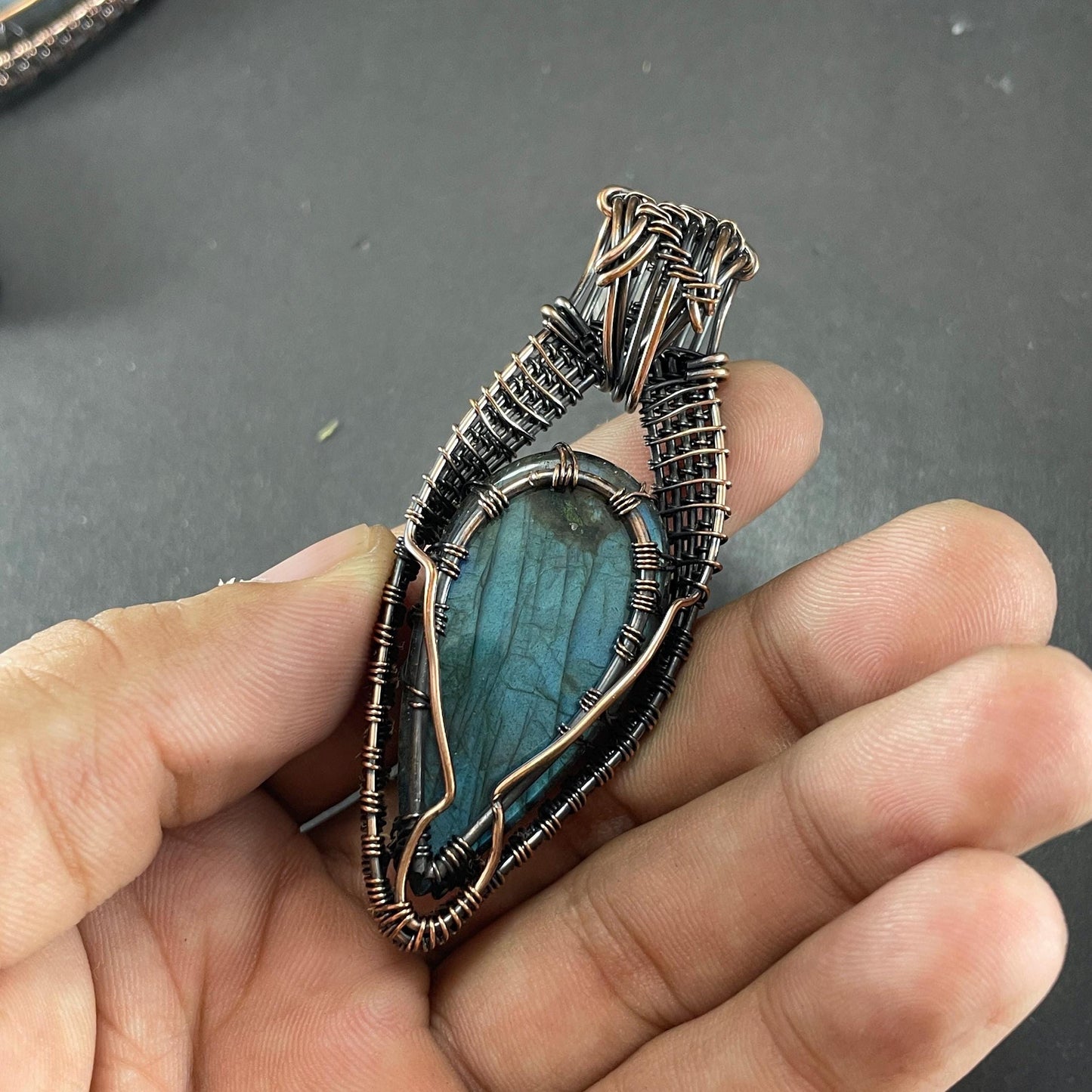 Blue Labradorite Gemstone Pendant