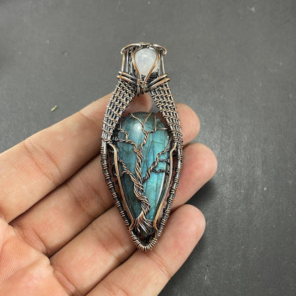 Blue Labradorite Gemstone Pendant