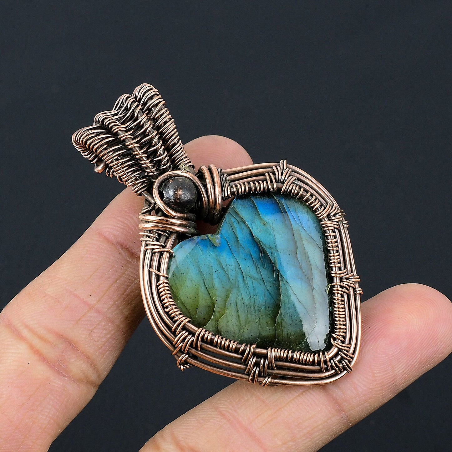 Blue Labradorite Gemstone Pendant