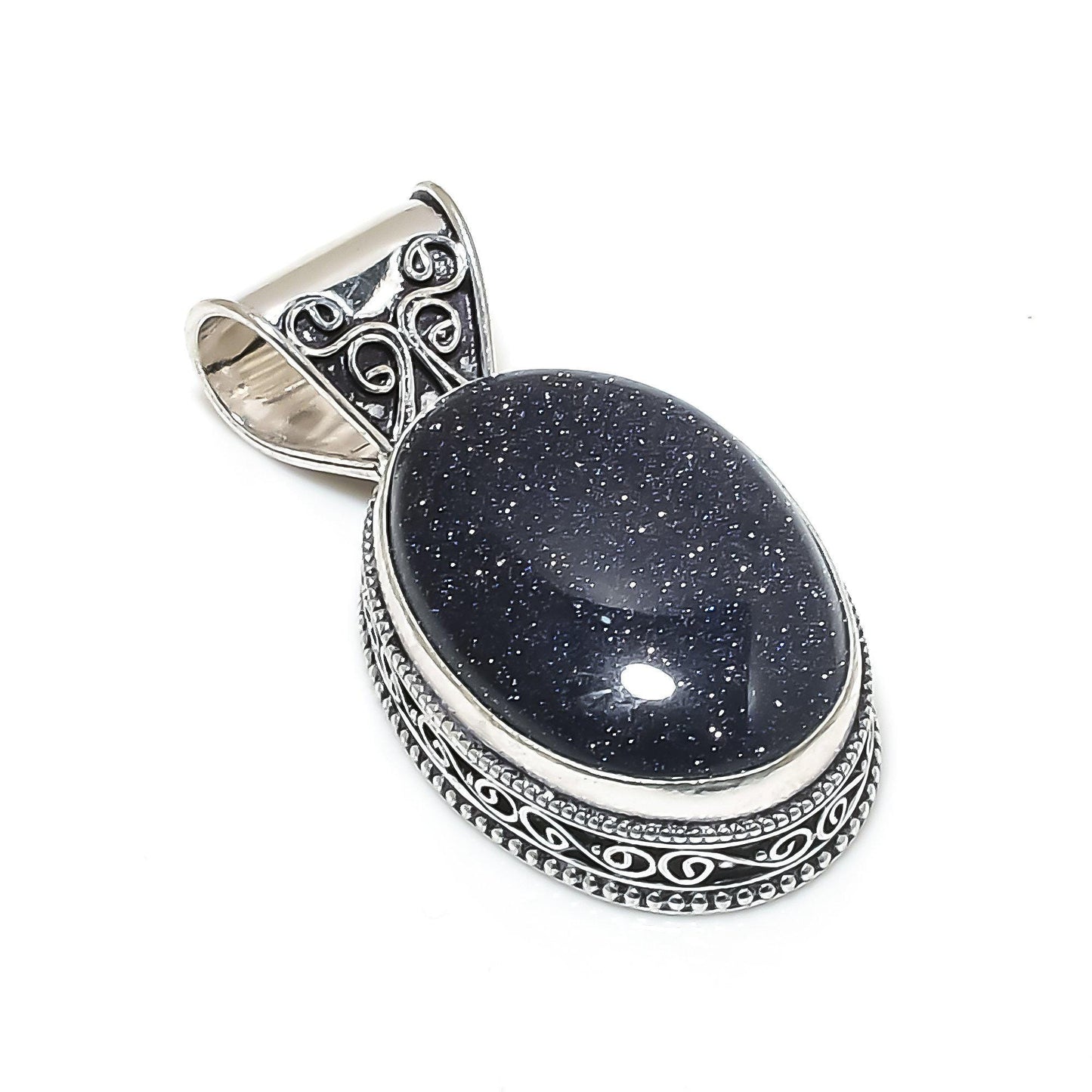 Blue Sunstone Gemstone Pendant
