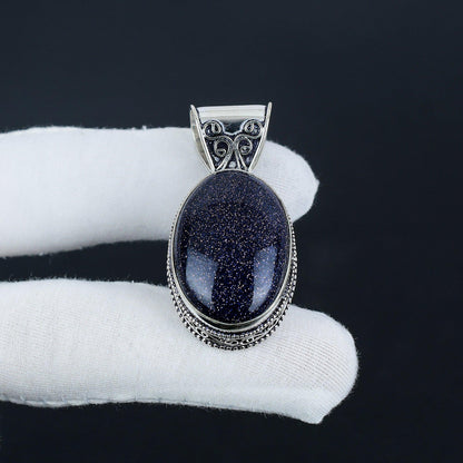 Blue Sunstone Gemstone Pendant