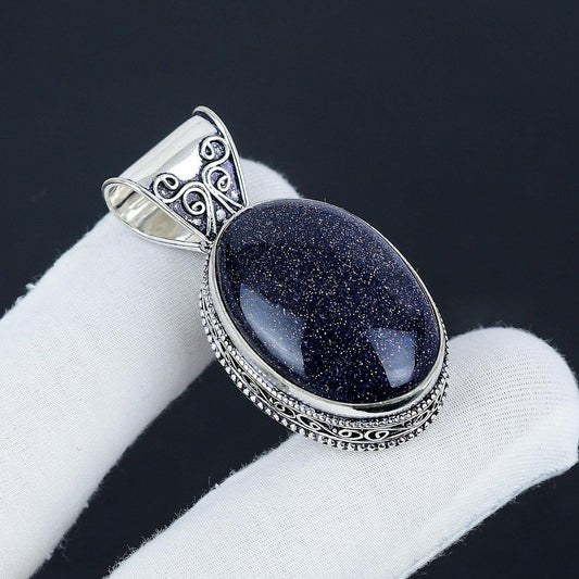 Blue Sunstone Gemstone Pendant