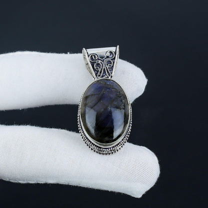 Blue Labradorite Gemstone Pendant