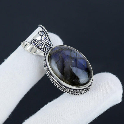 Blue Labradorite Gemstone Pendant