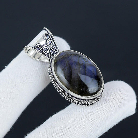 Blue Labradorite Gemstone Pendant