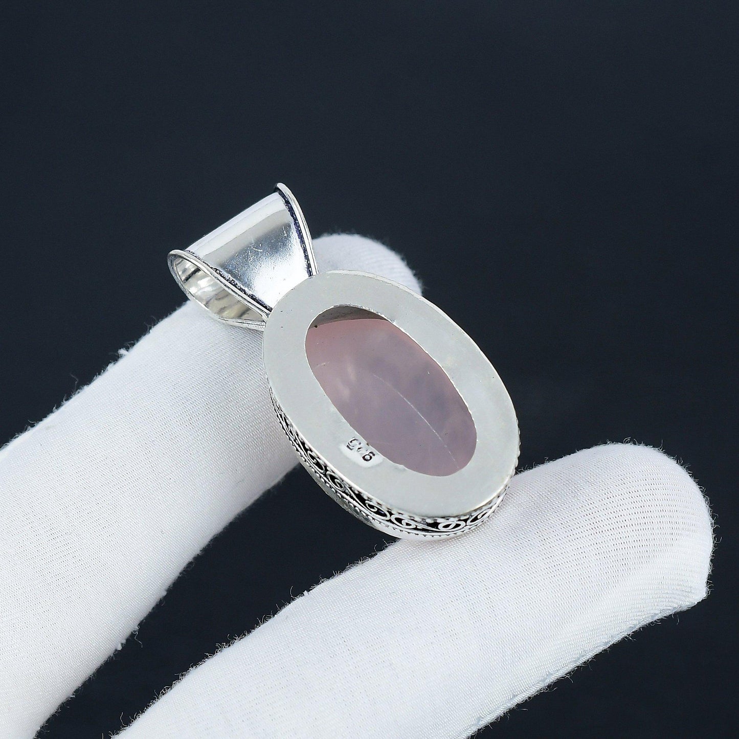 Pink Rose Quartz Gemstone Pendant