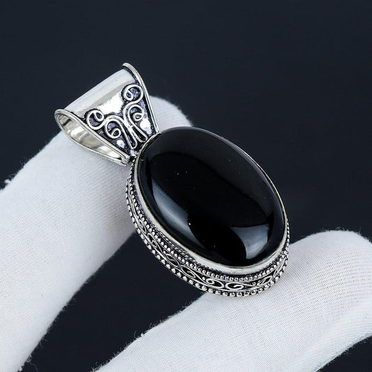 Black Onyx Gemstone Pendant