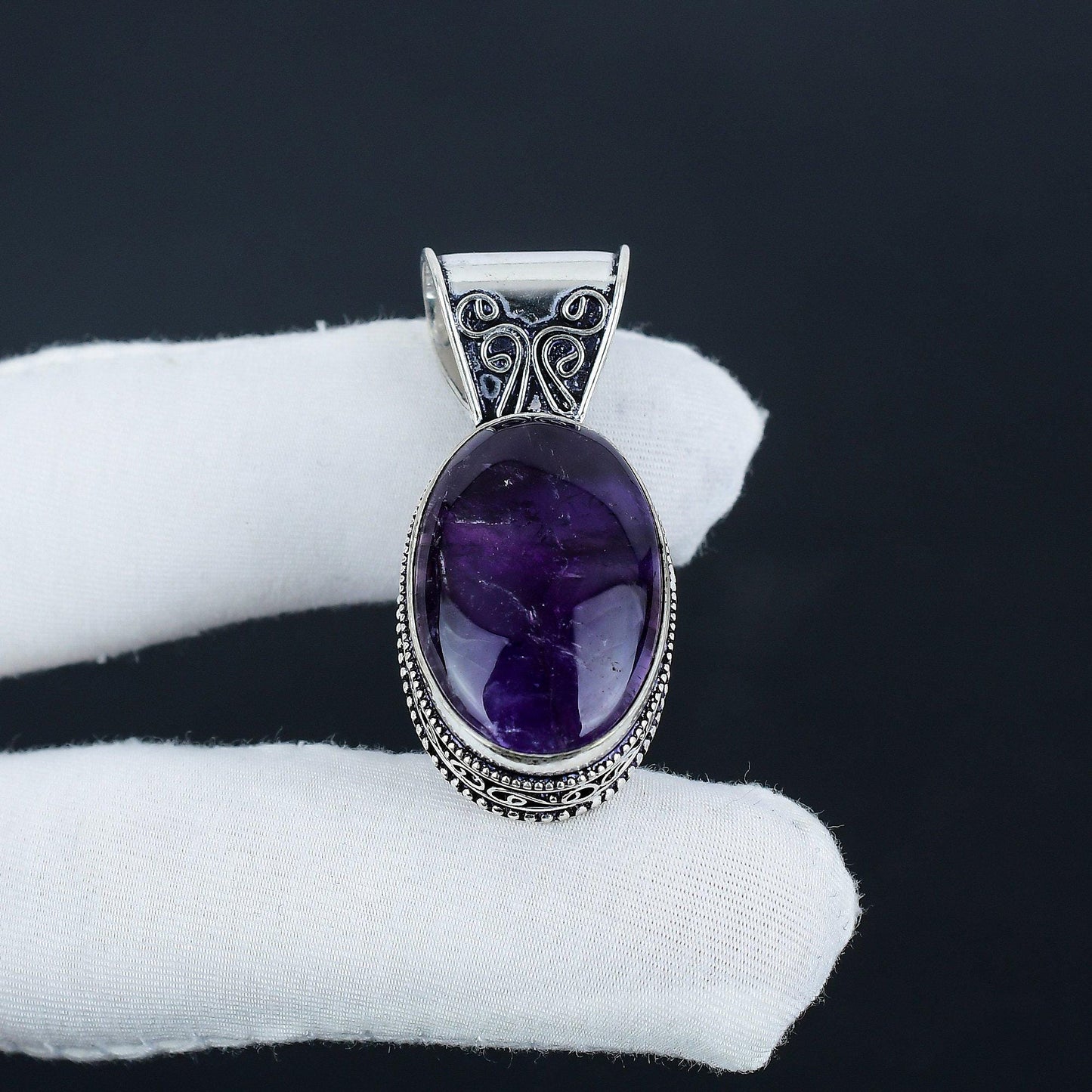 Purple Amethyst Gemstone Pendant