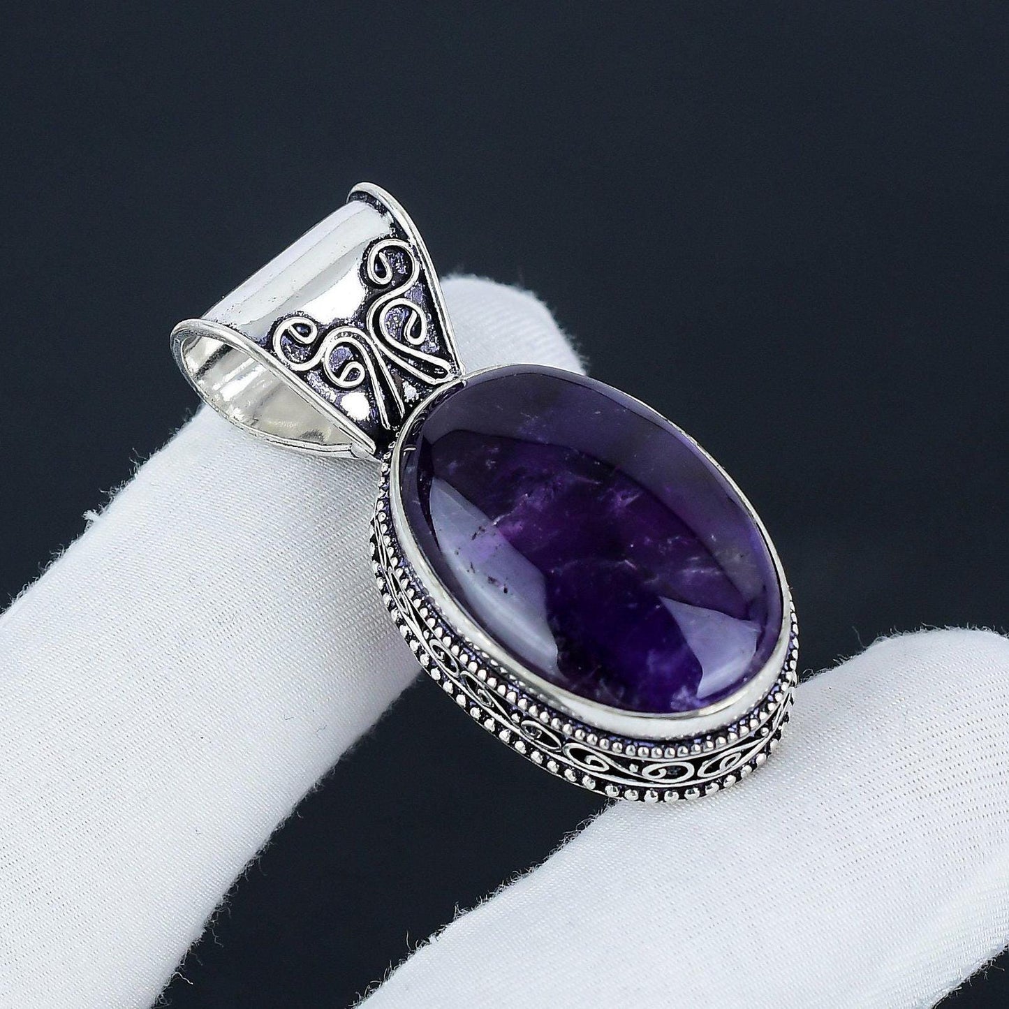 Purple Amethyst Gemstone Pendant