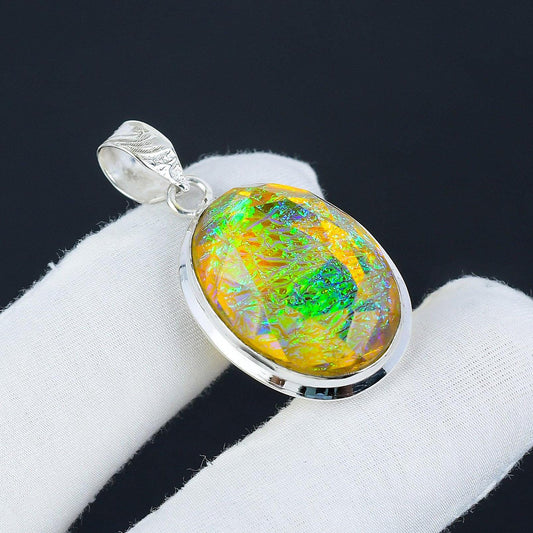Yellow Australian Opal Gemstone Pendant
