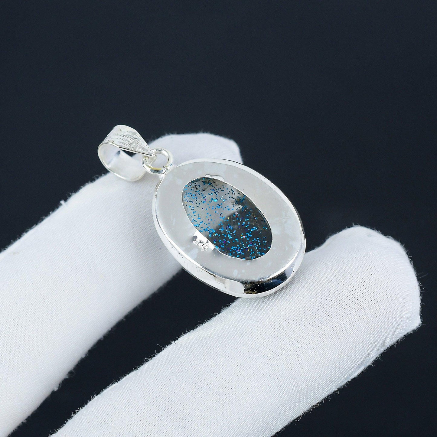 Blue Australian Opal Gemstone Pendant