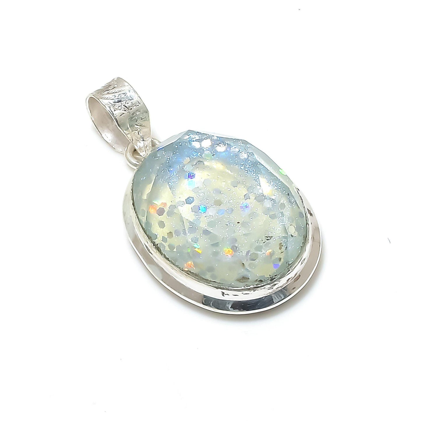 Blue Australian Opal Gemstone Pendant