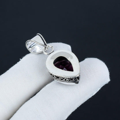 Purple Amethyst Sterling Silver Pendant