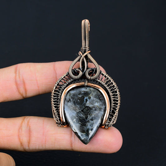 Grey Larvikite Gemstone Pendant