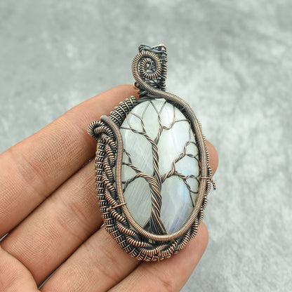 Rainbow Moonstone Gemstone Pendant