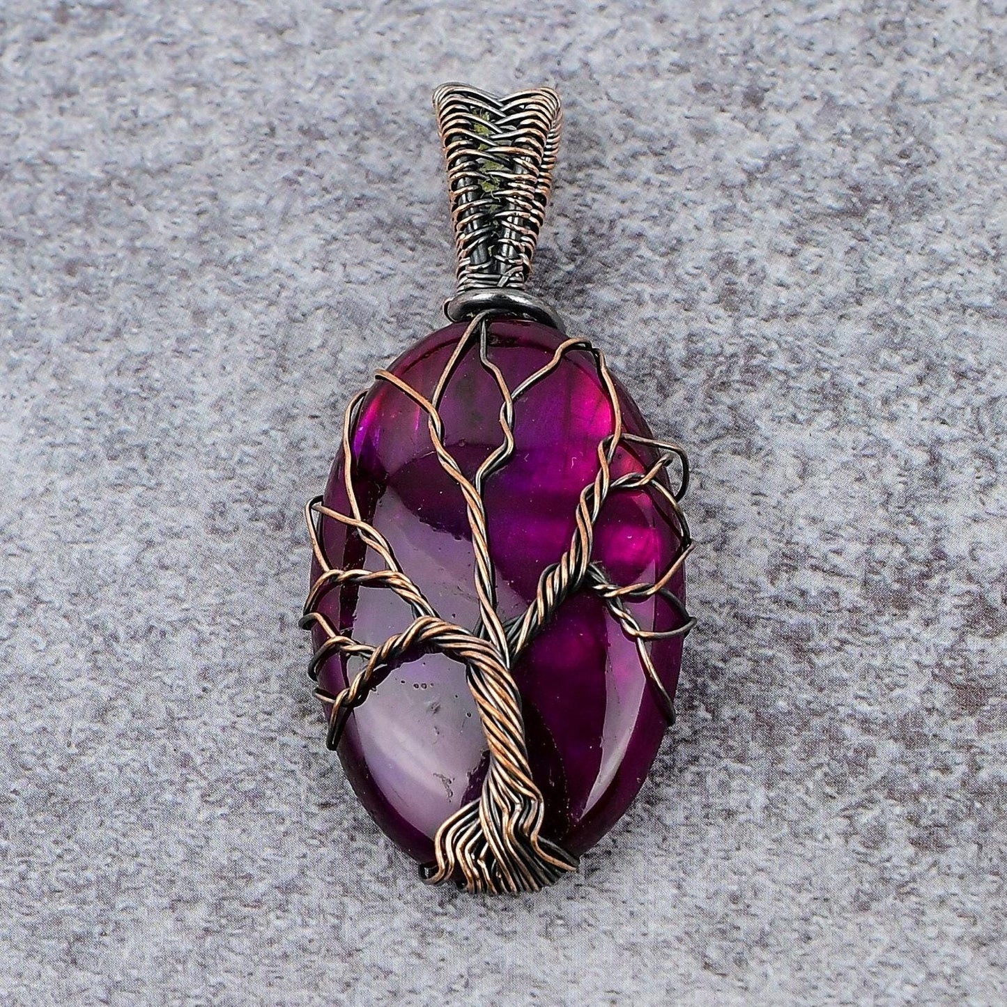 Pink Flash Labradorite Gemstone Pendant